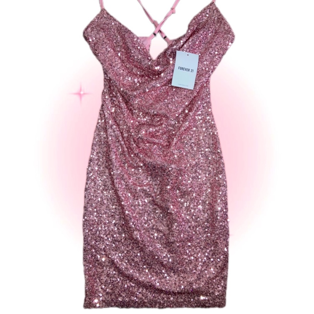 Baby Pink Forever 21 Sequin Dress